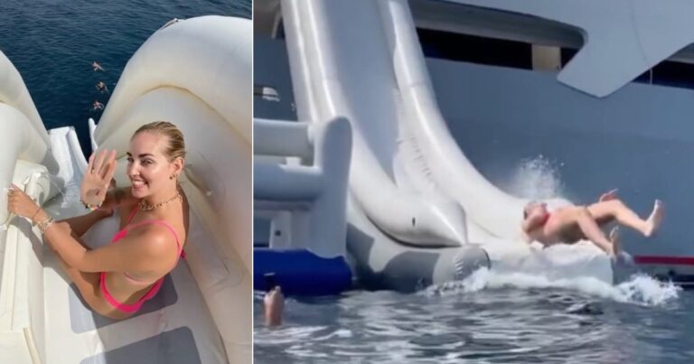 Chiara Ferragni E Fedez Sul Mega Yacht Con Super Scivolo