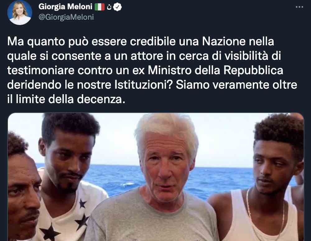 Giorgia Meloni contro Richard Gere