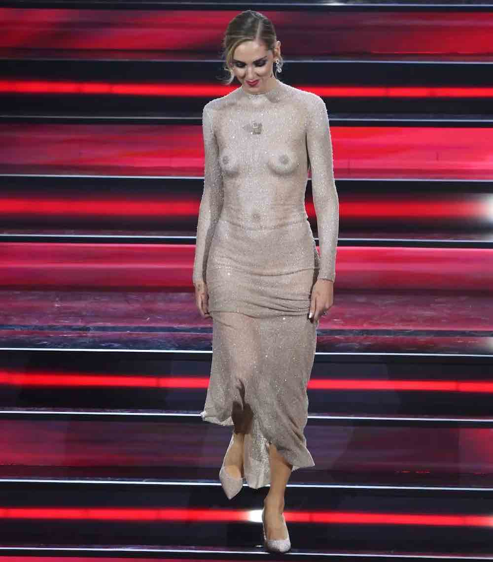 Chiara Ferragni nuda a Sanremo