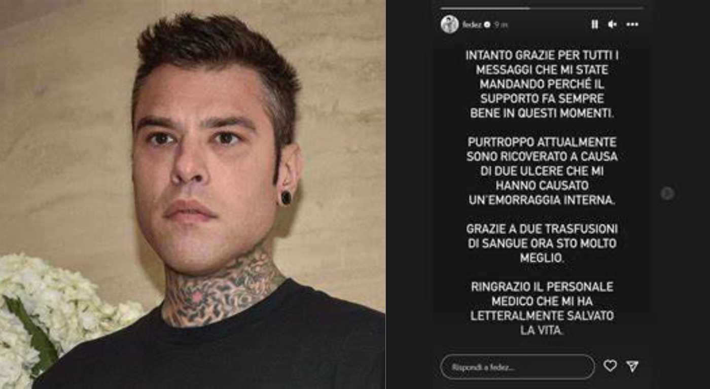 Fedez ,operato d'urgenza