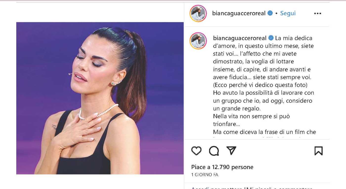 Bianca Guaccero,cancellazione di Liberi Tutti