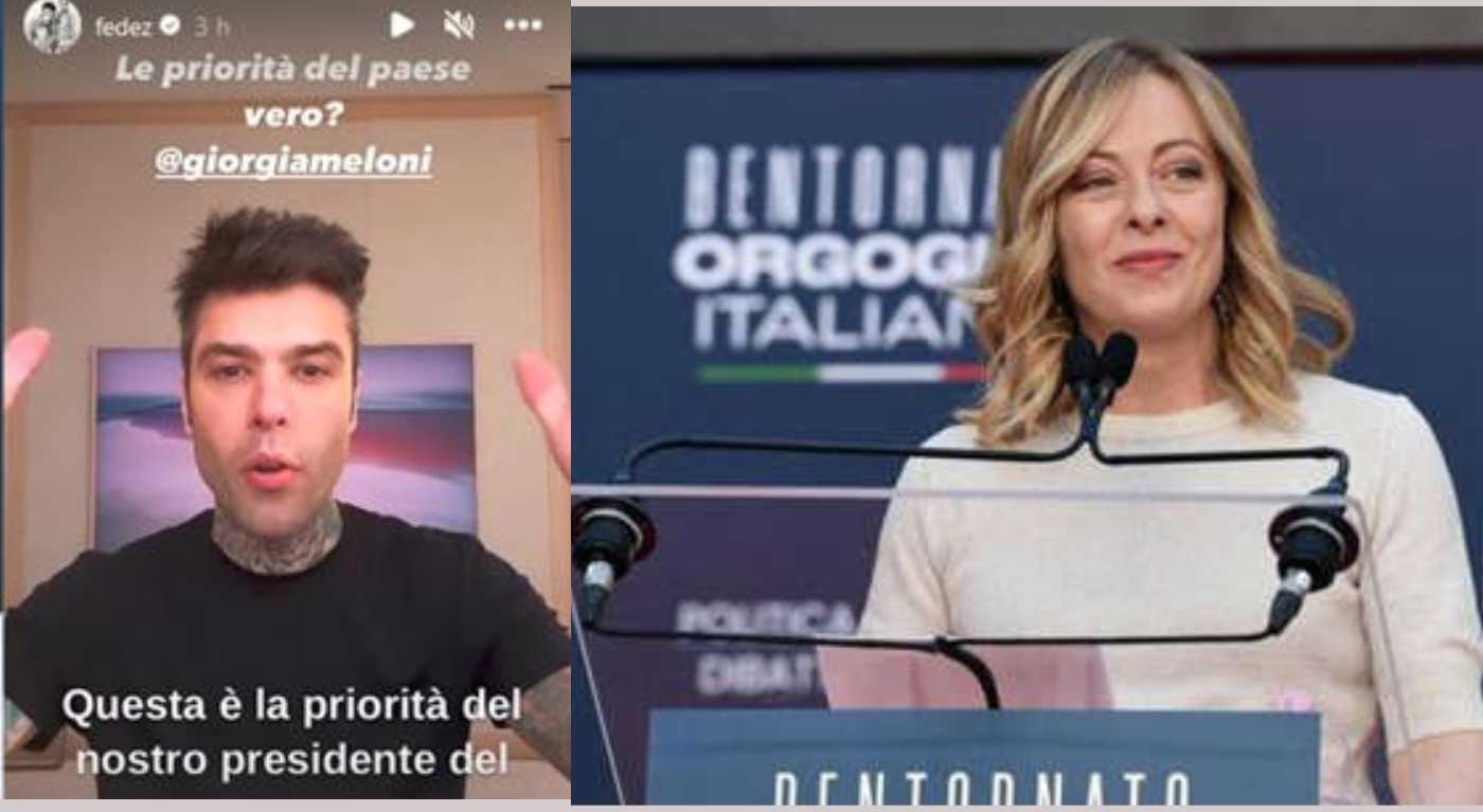 Fedez contro Giorgia Meloni 