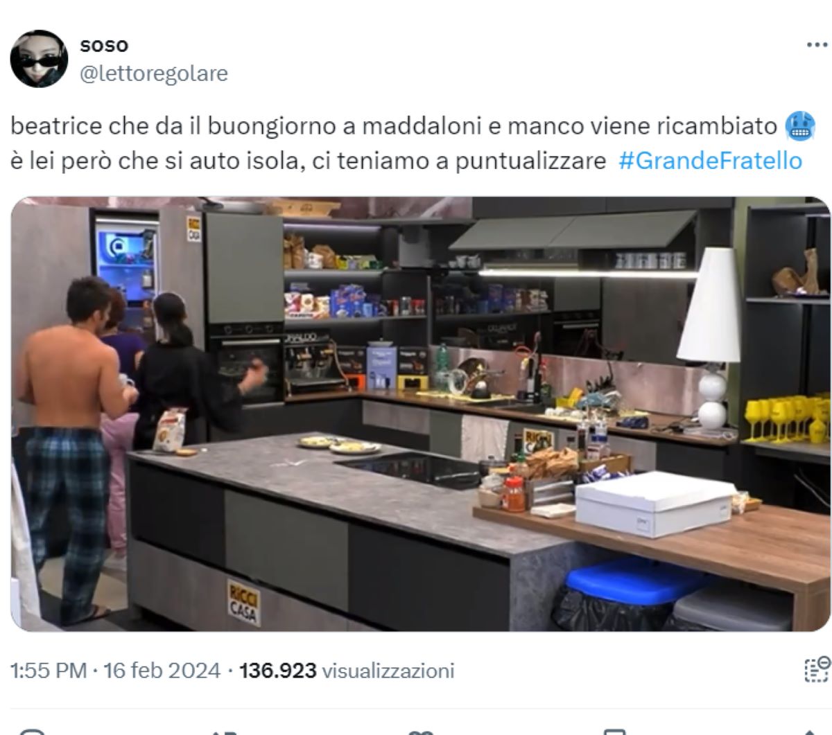  La conversazione in cucina con Beatrice