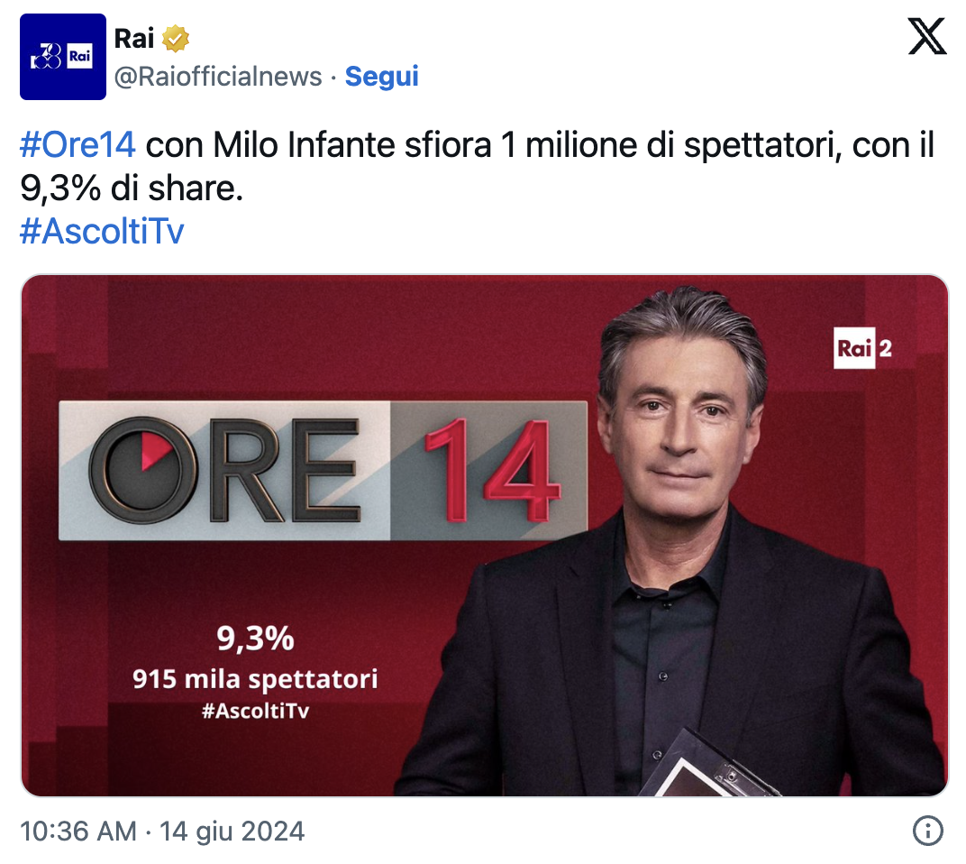 Milo Infante, ora è ufficiale: "Lo sapevamo da giorni" - Rai esulta