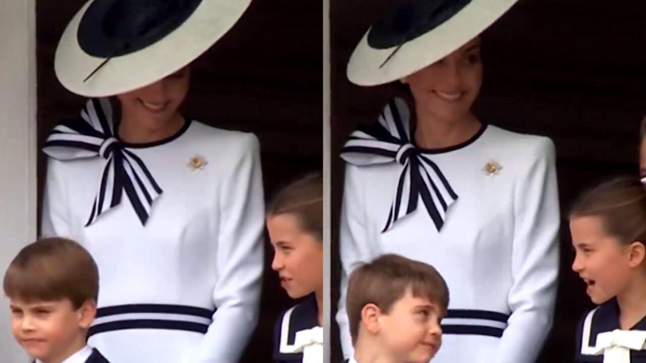 Louis re della parata reale, Kate non trattiene il sorriso: il video è virale